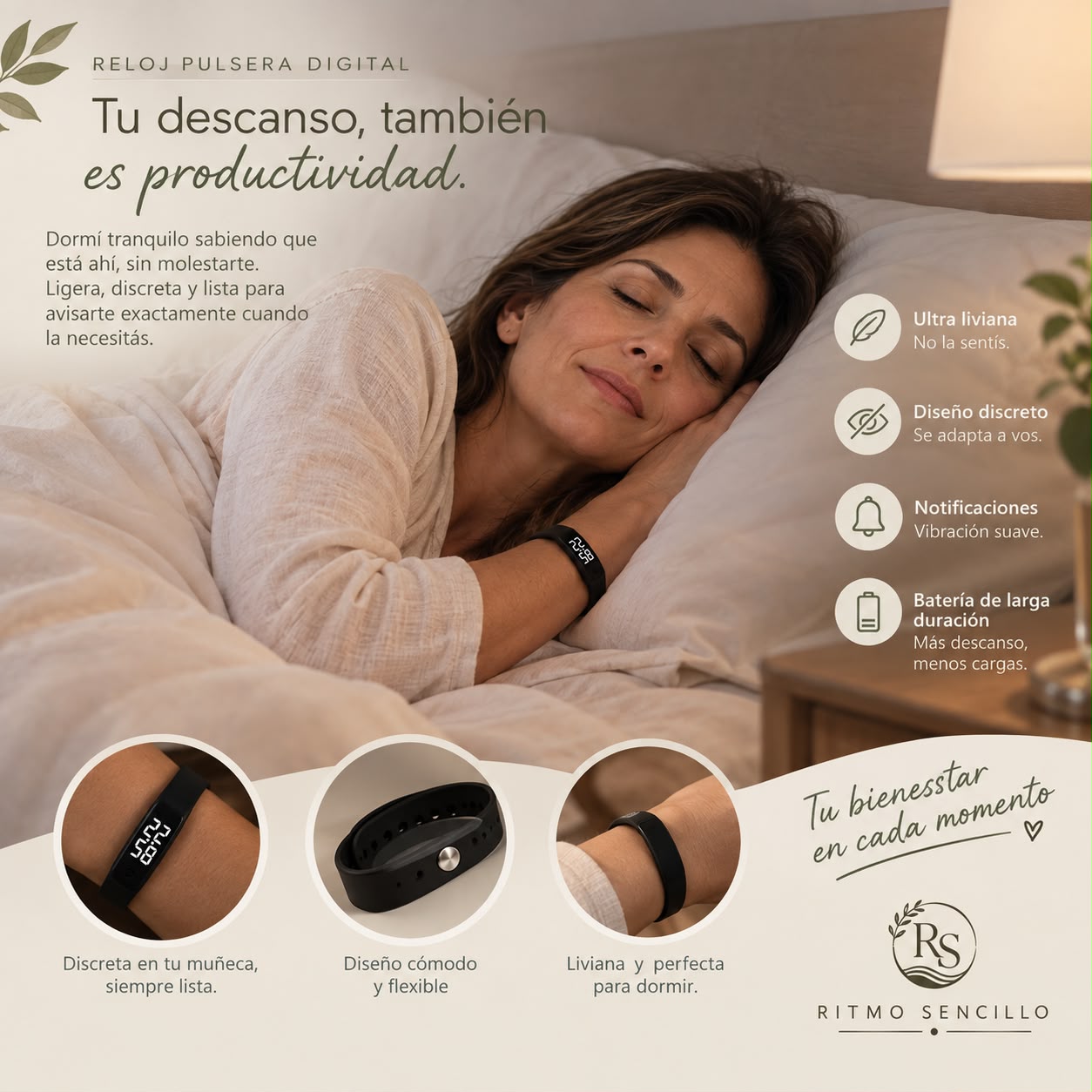 Persona usando el Reloj Pulsera Digital Premium